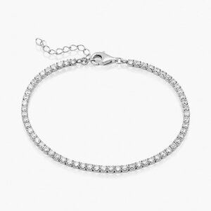 NWT Ashlee Tennis Bracelet // Sterling Silver + CZ